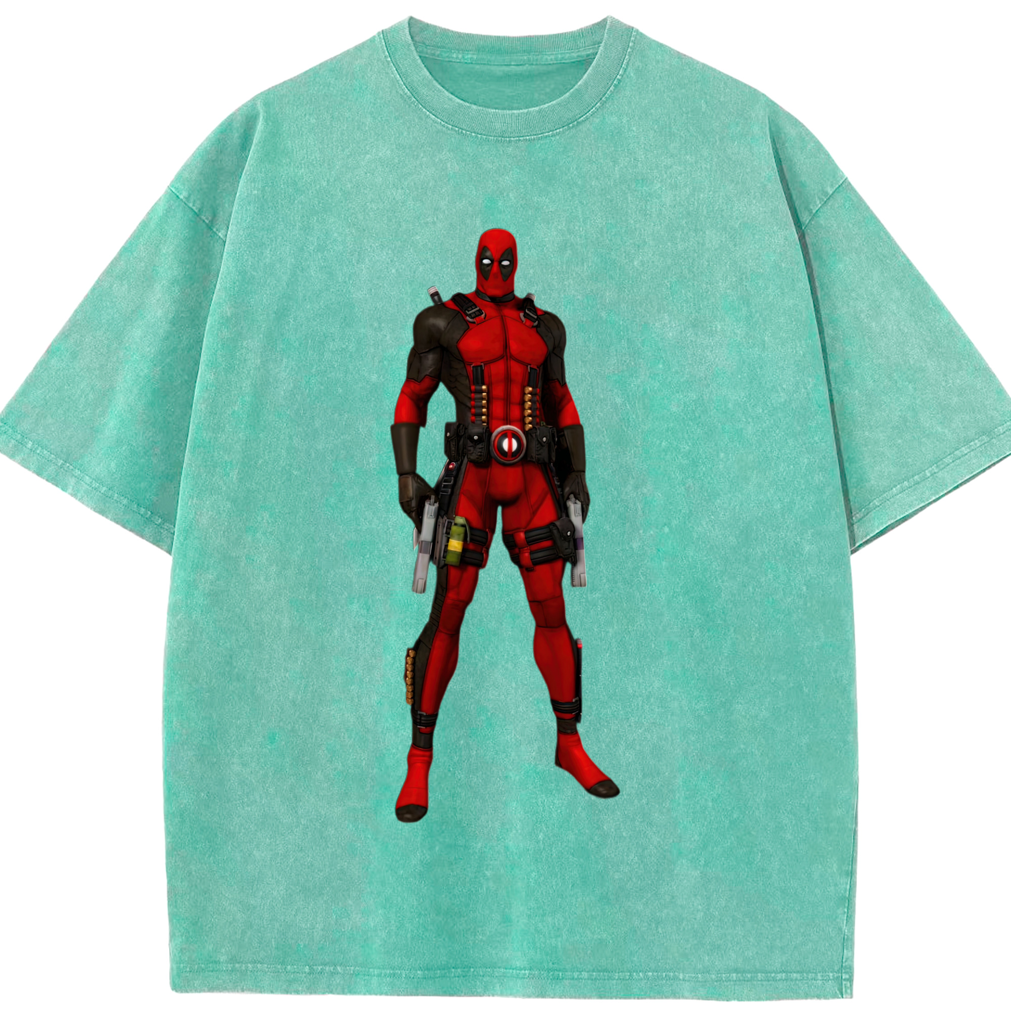 （画像用） Deadpool デッドプール 綿100% ヴィンテージ風 半袖Tシャツ（フロントプリント）